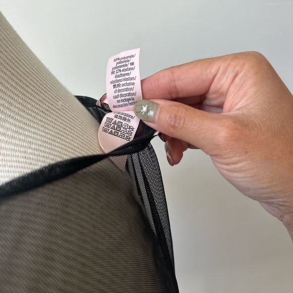 Victoria's Secret black mesh t shirt xs - Picture 3 of 5